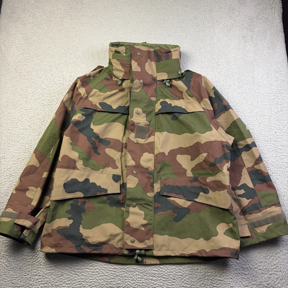VTG French Army CCE Camo Gortex Parka Wintex Military Waterproof Jacket 120C 2XL